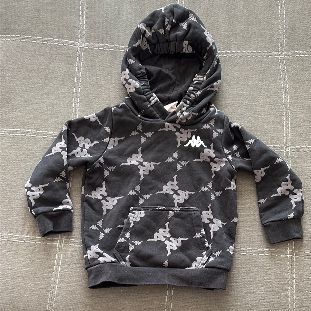Kappa Gray Star Pattern Hoodie Sweatshirt. 3 years- 98 Cm